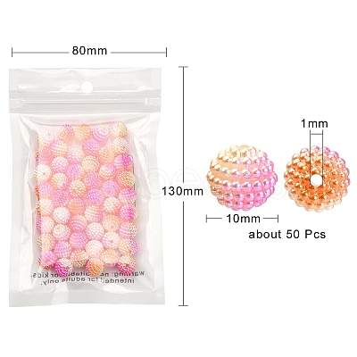 50Pcs Imitation Pearl Acrylic Beads OACR-YW0001-11E-1