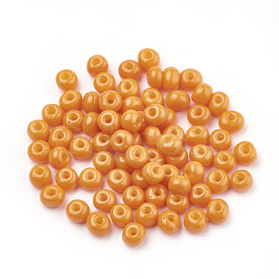 6/0 Baking Paint Glass Seed Beads SEED-Q025-4mm-N21-1