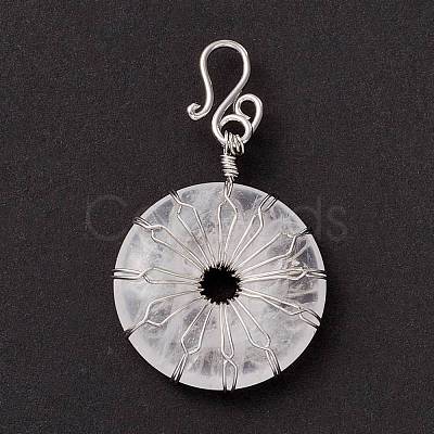 Natural Quartz Crystal Big Pendants G-P459-01P-F-1