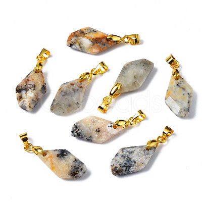 Natural Agate Pendants G-Q998-008E-1