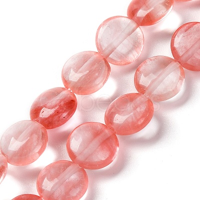 Cherry Quartz Glass Beads Strands G-T047-A11-01-1