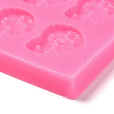 DIY Heart Patterns Cookie Food Grade Silicone Fondant Molds DIY-F072-14-1