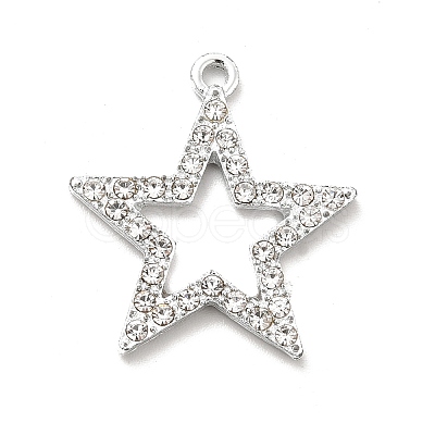 Alloy Rhinestone Pendants ALRI-C007-28P-1