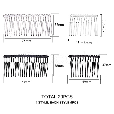 SUNNYCLUE Iron Hair Comb Findings OHAR-SC0001-01-1