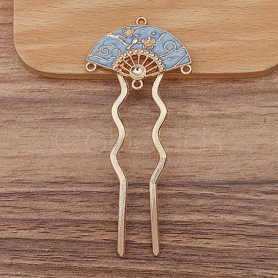 Ancient Style Alloy with Iron Hair Fork Findings PW-WG5E3DD-06-1