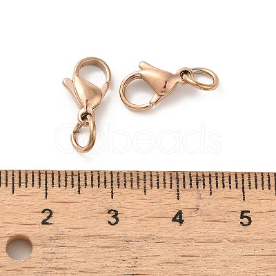 304 Stainless Steel Lobster Claw Clasps STAS-K155-D-11RG-1