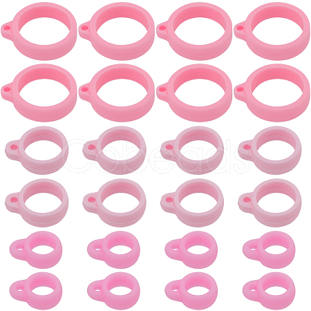 Gorgecraft 60Pcs 3 Style Silicone Pendant SIL-GF0001-28C-1