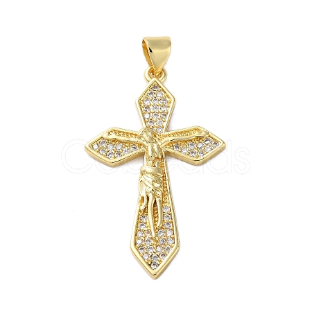 Brass Micro Pave Cubic Zirconia Pendants KK-A212-05D-G-1