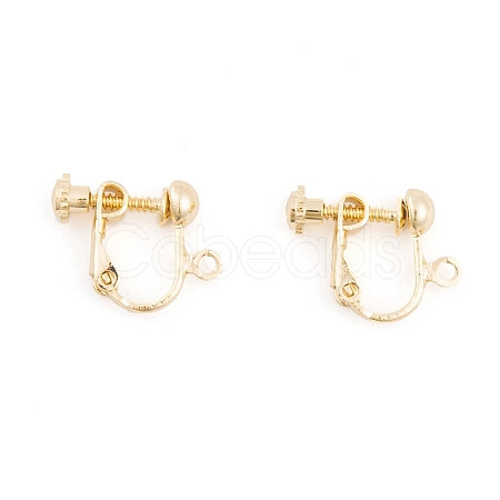 Ion Plating(IP) Brass Earring Findings KK-O146-01G-1