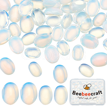 Beebeecraft 60Pcs 2 Styles Opalite Cabochons G-BBC0001-38-1