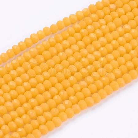 Opaque Solid Color Glass Bead Strands GLAA-F078-A05-1