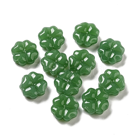 Imitation Jade Glass Beads X-GLAA-D017-01B-1