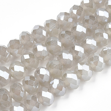 Electroplate Glass Beads Strands EGLA-A034-J6mm-A15-1