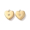 304 Stainless Steel with Rhinestone Pendants, Heart Charms, Real 14K Gold Plated, 11.5x11x4mm, Hole: 1.4mm