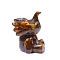 Natural Tiger Eye Display Decoraiton, Reiki Energy Stone Display Decorations, Elephant, 50x50x70mm