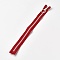 Garment Accessories, Nylon and Resin Closed-end Zipper, Zip-fastener Component, Red, 33.3~33.5x2.8x0.2cm