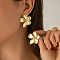 Chic 3D Flower Zinc Alloy Stud Earrings for Women