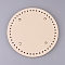 PU Leather Flat Round Bag Bottom, for Knitting Bag, Women Bags Handmade DIY Accessories, PeachPuff, 181x9.5mm, Hole: 4.5mm