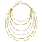 Alloy Multi Layered Necklaces for Women, Golden, 15.75 inch(40cm)