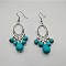 Bohemian Tassel Synthetic Turquoise & Alloy Dangle Earrings for Women