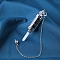 Natural Obsidian Chips Wishing Bottle Dowsing Pendulum Big Pendants, with Platinum Plated Meatl Findings, 270mm