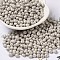 6/0 Opaque Baking Paint Glass Seed Beads, Teardrop, Light Grey, 4.5~5x4x3~3.5mm, Hole: 0.9mm, about 5625Pcs/Pound