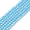 Electroplate Glass Beads Strands, Opaque Solid Color, AB Color Plated, Faceted, Rondelle, Light Sky Blue, 2.9~3.3x2mm, Hole: 0.8mm, about 148~150pcs/strand, 39.5~40cm