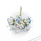 Cloth Flower Ornaments, Artificial Flower, for Wedding Home Decorations, Light Blue, 110mm