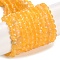 Cat Eye Beads Strands, Faceted, Round, Dark Orange, 4mm, Hole: 0.8mm, about 95pcs/strand, 142.91''(363cm)