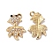 Rack Plating Alloy Rhinestone Pendants, Goldfish Charms, Golden, 20x14x3mm, Hole: 2mm