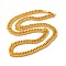 Iron Cuban Link Chain Necklaces for Women Men, Golden, 23.62 inch(60cm), Link: 11x9x1.7mm