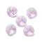 Glass Rhinestone Charms, Faceted, Cone, Light Rose, 10x5mm, Hole: 0.8mm