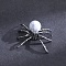 Natural Howlite Halloween Home Party Decorations, Spider, 40x47mm