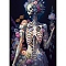 Halloween Skull Elements DIY Diamond Painting Kits, Including Resin Rhinestones, Diamond Sticky Pen, Tray Plate and Glue Clay, Colorful, 400x300mm