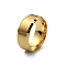 201 Stainless Steel Plain Band Ring for Women, Matte Gold Color, US Size 7(17.3mm)