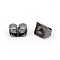 Iron Friction Ear Nuts, Gunmetal, 5x3.5mm, Hole: 0.7~0.9mm