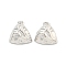 Non-Tarnish Triangle 304 Stainless Steel Ear Studs, Stud Earrings for Women, Stainless Steel Color, 20x21mm