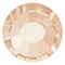 Preciosa&reg Crystal Hotfix Flatback Stones, Czech Crystal, Round(438 11 612 Chaton Rose VIVA 12 &reg), Light Peach, SS10(2.7~2.9mm)