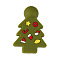 Christmas Food Grade Eco-Friendly Silicone Beads, Silicone Teething Beads, Christmas Tree, 30x20mm