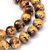 Round Natural Tiger Beads Strands G-F222-45-10mm-2
