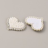 Plastic Imitation Pearl Beaded Iron on Appliques PATC-WH0005-02-2