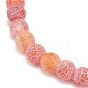 Natural Weathered Agate(Dyed) Round Beaded Stretch Bracelet BJEW-JB08363-07-5