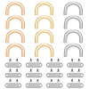 WADORN 12 Sets 3 Colors Alloy D-Ring Connector Buckles for Bag FIND-WR0006-54-1
