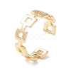 Brass Chain Shape Cuff Rings RJEW-P026-01G-1