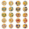   40Pcs 10 Colors Brass Rhinestone Beads KK-PH0006-03-1