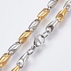 Men's 304 Stainless Steel Bar Link Chain Necklaces NJEW-P218-02B-2