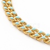 Brass Enamel Curb Chain Necklaces NJEW-JN03482-4