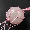 Natural Rose Quartz Round Pendant Decorations G-G997-A07-4