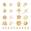 16Pcs 8 Style Brass Stud Earring Findings FIND-TA0001-85-2