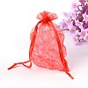 Red Color Rectangle Organza Bags for Mother's Day Bags X-OP-002-2-1